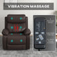 HOMCOM PU Leather Reclining Chair with Vibration Massage Recliner, Swivel Base, Rocking Function, Remote Control, Black