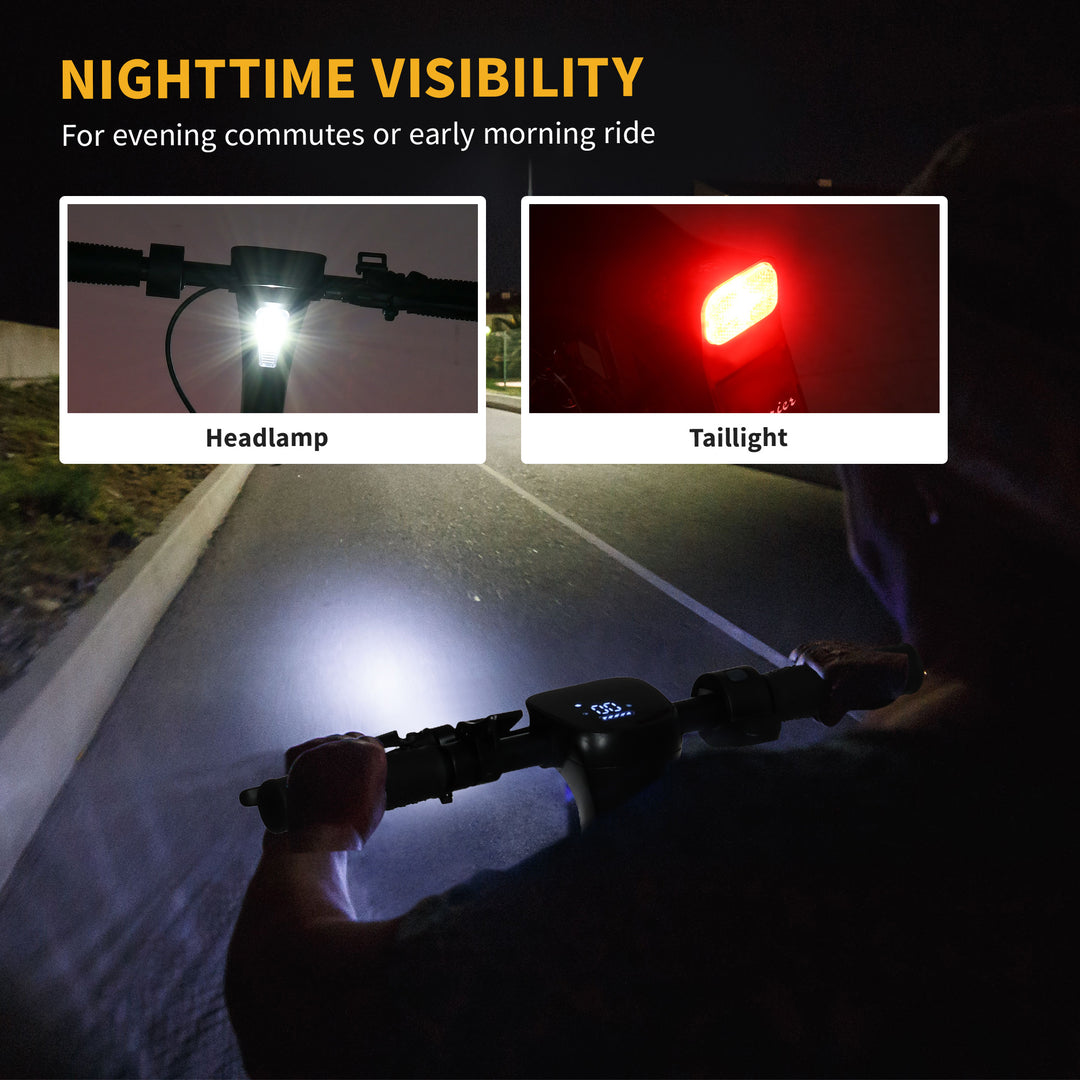 Soozier Folding Electric Scooter for Adults & Teens, E Scooter with Lights, Speed 25KM/H, 35KM Range, 330LBS Max Load