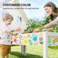 Outsunny 2 Tiers Wood Plant Raised Bed Flower Vegetable Herb Grow Box Stand Garden  Step Planter Stand Free Combination Natural
