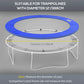 HOMCOM âŒ€12ft Trampoline Pad âŒ€144" Spring Safety Replacement Gym Bounce Jump Cover EPE Foam, Blue