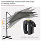 Outsunny 8' x 8' Square Patio Hanging Offset Umbrella with 360Â° Rotation, Aluminum Outdoor Cantilever Parasol with Crank & Tilt, Sun Canopy Shelter with Cross Base, Dark Blue