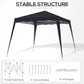 Outsunny 8' x 8' Pop Up Canopy, Outdoor Foldable Tent, Portable Canopy Tent with Carrying Bag for Camping, Party, Picnic, White