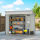 Outsunny 7' x 4' Outdoor Storage Shed, Metal Garden Tool Storage House Organizer with Lockable Sliding Doors and Vents for Backyard Patio Lawn, Charcoal Grey