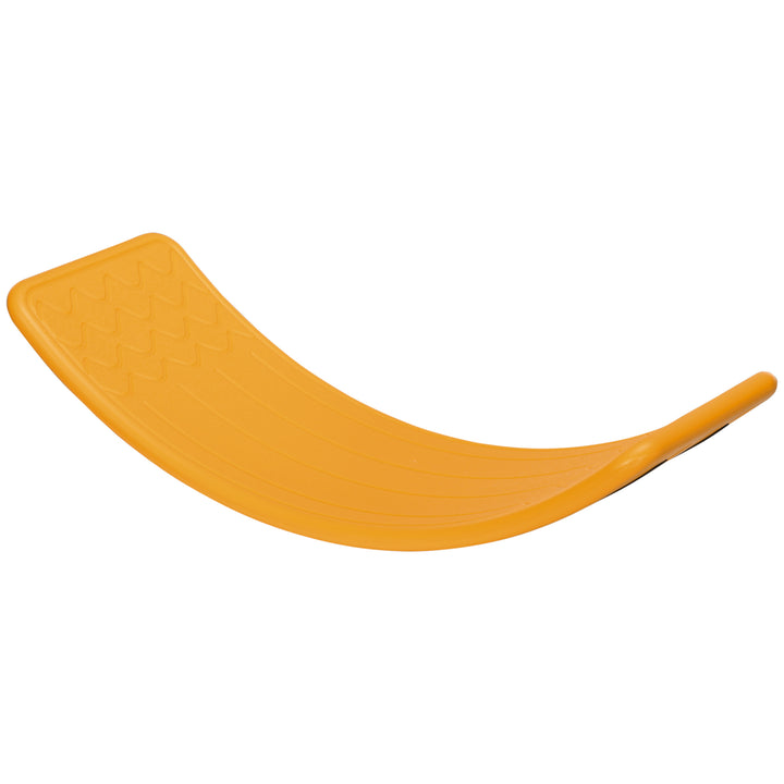 Qaba 32.3" Balance Board, Wobble Board Kids Curvy Rocker Board, Ended Preschool Learning Montessori Waldorf Toy, Red