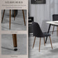 HOMCOM Upholstered Dining Chairs Set of 4, Velvet Accent Chair with Back and Wood-grain Steel Leg for Kitchen, Grey