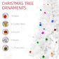 HOMCOM 5.9ft Artificial Christmas Tree Xmas Holidays DÃ©cor with Ornament White