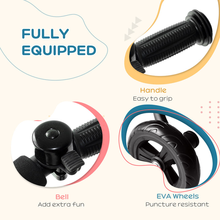 Qaba Kids Tricycle for Children Ages 18+ Months, Indoor Outdoor Toddler Trike for Boy and Girl Birthday