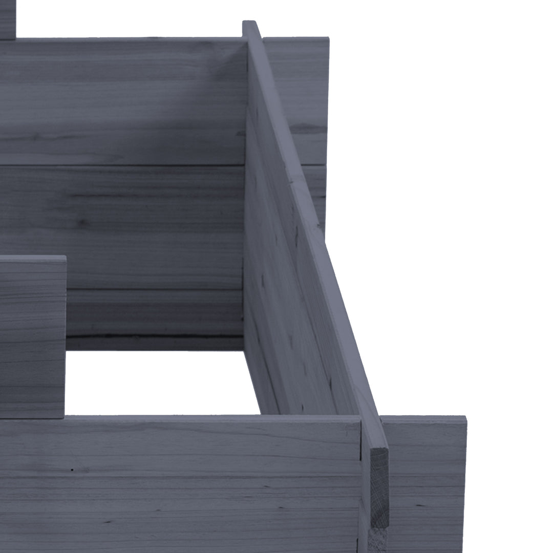 Outsunny 3-Tier Wood Raised Garden Bed, Elevated Planting Box, Outdoor Vegetable Flower Container, Herb Garden Indoor Kit, Natural