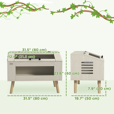 PawHut 29 Gallon Reptile Terrarium, Top Opening Reptile Tank w/ Ventilations for Snakes Lizards Horned Frogs Chameleons