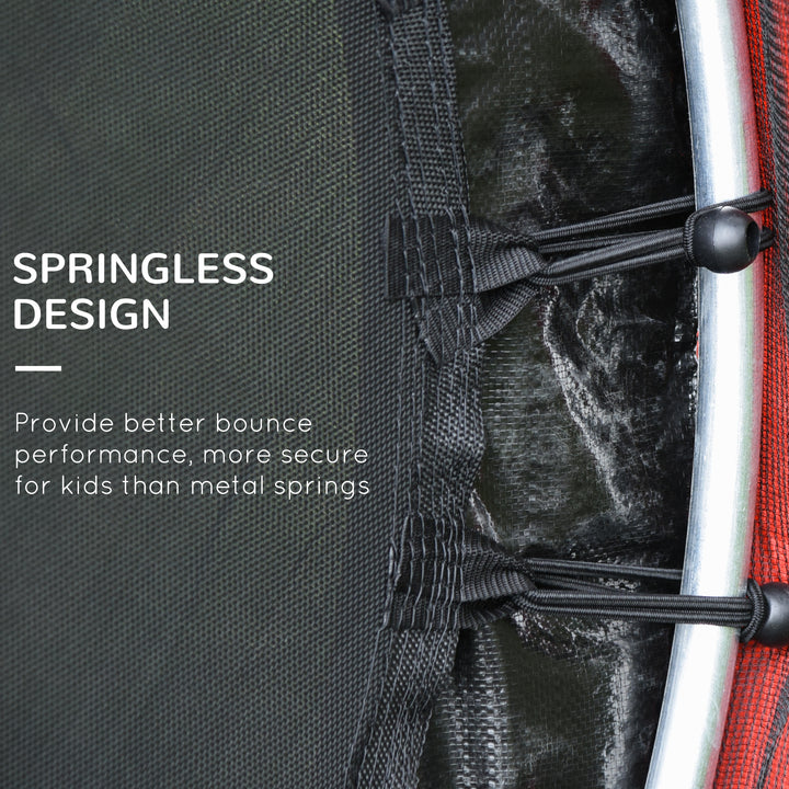 Outsunny 55" Kids Trampoline with Enclosure Net for Indoor/Outdoor, Trampoline for Boys and Girls Age 3-6 Years, Red