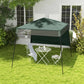 Outsunny 7' x 7' Pop Up Canopy Gazebo Tent with Backpack & Adjustable Legs, Green