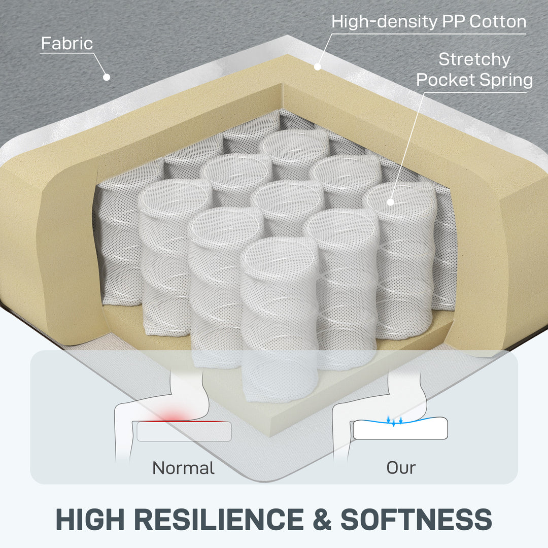 HOMCOM 53" Loveseat Sofa, Small 2 Seater Couch with Solid Wood Legs, Modern Velvet Sofa for Living Room, Small Spaces,Brown