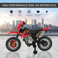 Aosom 6V Kid Electric Ride On Motorcycle Powered Dirt Bike Battery Scooter For 3-6 Year Old Kids Toddlers W/ Training Wheels Red