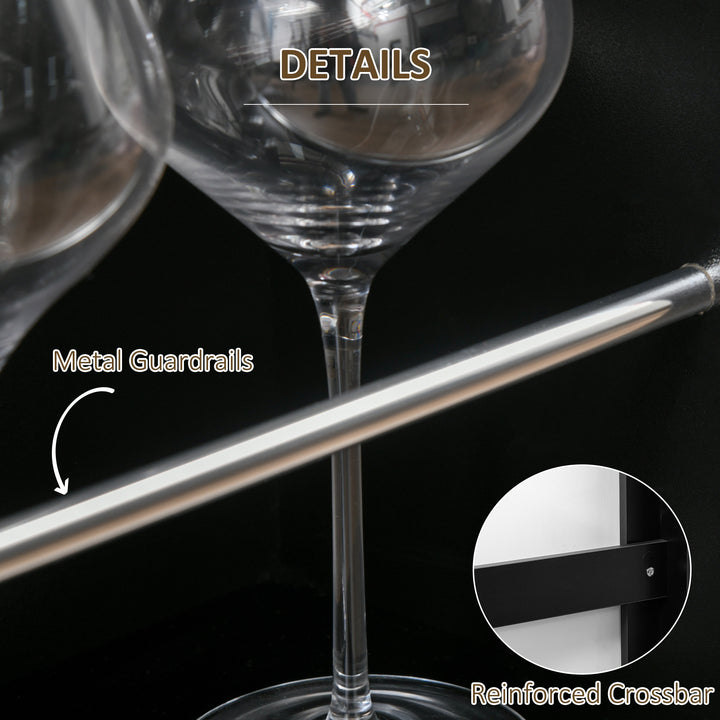 HOMCOM Bar Table Counter Height Dining Table with 3 Storage Shelves for Kitchen, Dining Room, Living Room, Natural