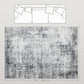 HOMCOM Area Rug for Living Room 9x12, Modern Abstract Machine Washable Rug, Non-Slip Carpet for Bedroom, Dining Room, Grey