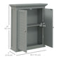 kleankin Over Toilet Storage Cabinet, Bathroom Wall Cabinet with Adjustable Shelf for Living Room and Entryway, White