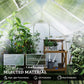 Outsunny 6' x 10' x 6.6' Polycarbonate Greenhouse, Walk-In Green House Kit Garden, Plants Grow, Galvanized Sheet Aluminum Frame with Rain Gutter, Vents and Sliding Door, Green