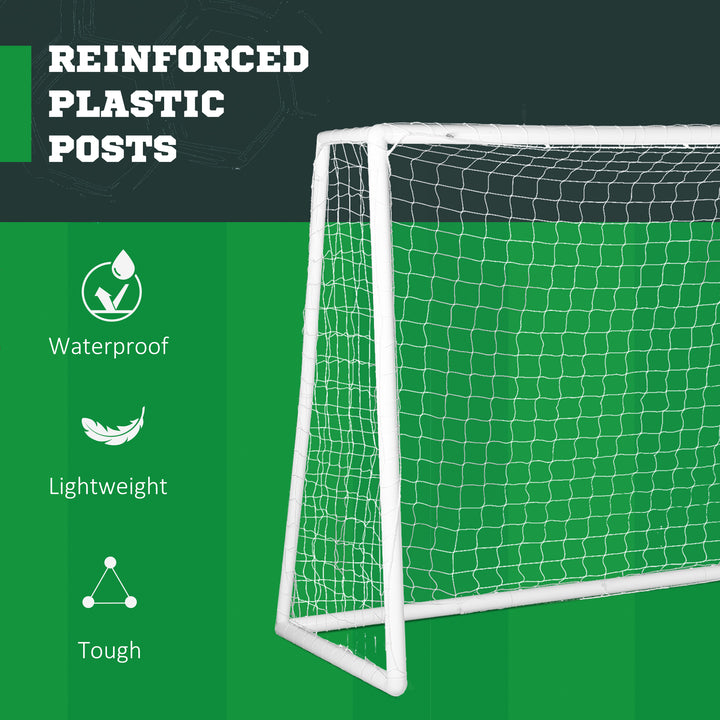 Soozier 9.8 x 6.6ft Soccer Goal, Portable Soccer Practice Net with PE Net for Backyard, Garden, Park, Beach