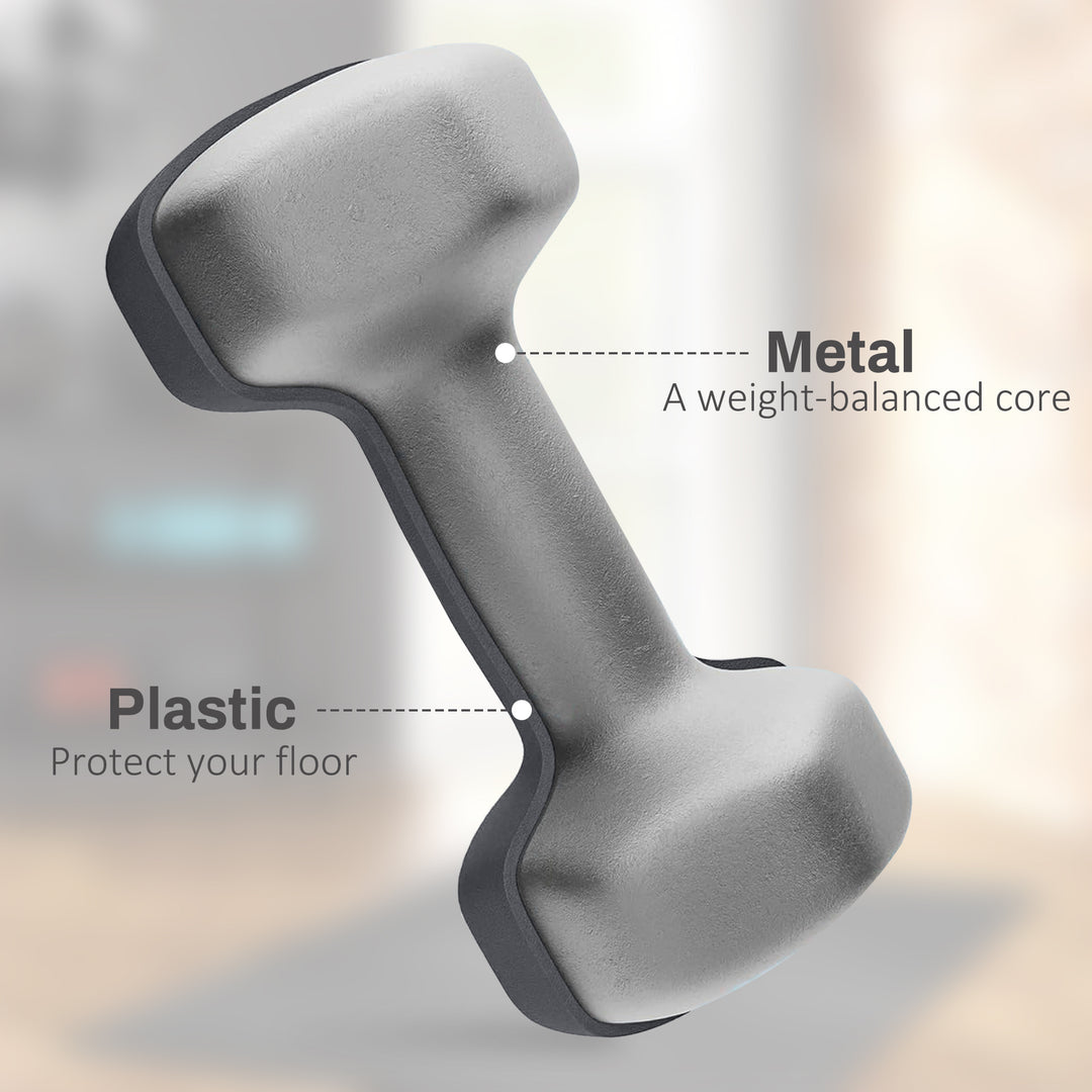 Soozier 2 x 10LBS Hexagonal Dumbbells, Set of 2 Weights with Non-Slip Grip for Home Gym Workout