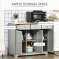HOMCOM Modern Sideboard, Buffet Cabinet with Storage Cabinets, Drawers and Adjustable Shelves for Living Room, White
