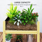 Outsunny Wooden Raised Garden Bed with Acrylic Panels, Raised Planter Box with Drainage Holes, 43.3" x 19.7" x 31.5"