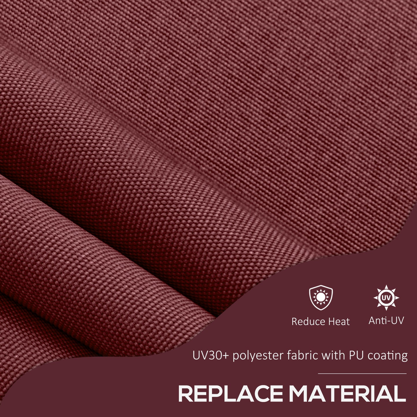 Outsunny 6.5' x 4' Manual Retractable Awning, Non-Screw Freestanding Patio Awning, UV Resistant, for Window or Door, Wine Red