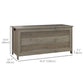 HOMCOM Storage Trunk with 2 Safety Hinges, Entryway Bench with Side Handles, Storage Chest for Living Room, Distressed Grey