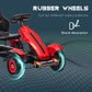 Aosom Pedal Go Kart for Kids, Pedal Car with Adjustable Bucket, Handbrake, 4 Rubber Wheels Powered Ride, White