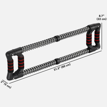 Soozier Chest Expander, Spring Chest Exerciser with 22-110 lbs Resistance for Men and Women Home Gym, Office or Travel