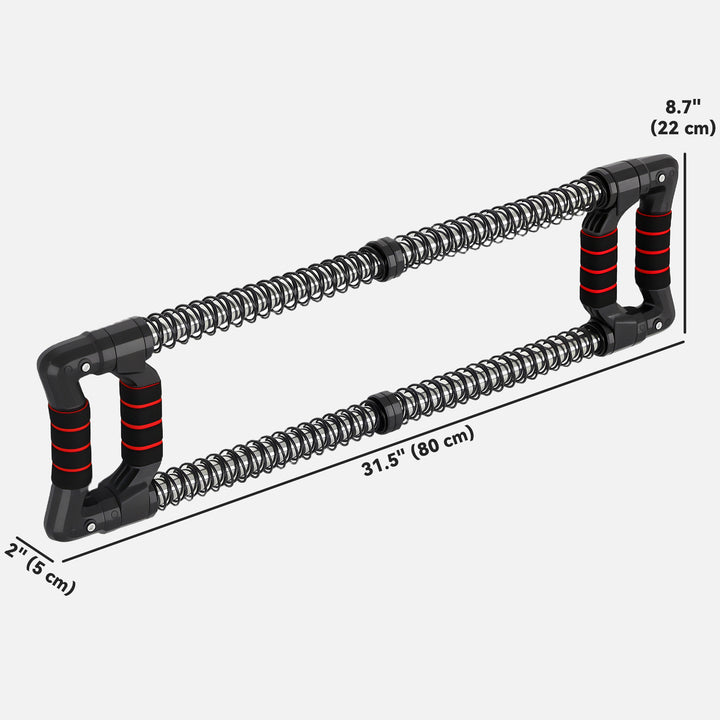 Soozier Chest Expander, Spring Chest Exerciser with 22-110 lbs Resistance for Men and Women Home Gym, Office or Travel