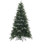 HOMCOM 5ft Decorated Christmas Tree with Red Berries and Pine Cones, Flocked Christmas Tree with Pencil Shape, Green