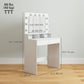HOMCOM Vanity Table, Makeup Dressing Table with LED Lighting Mirror, Drawers, for Bedroom, Black