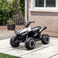 Aosom Kids 4 Wheeler Quad with Music, Headlights, High & Low Speed, Kids ATV for 3-5 Years Old Boys & Girl, Yellow
