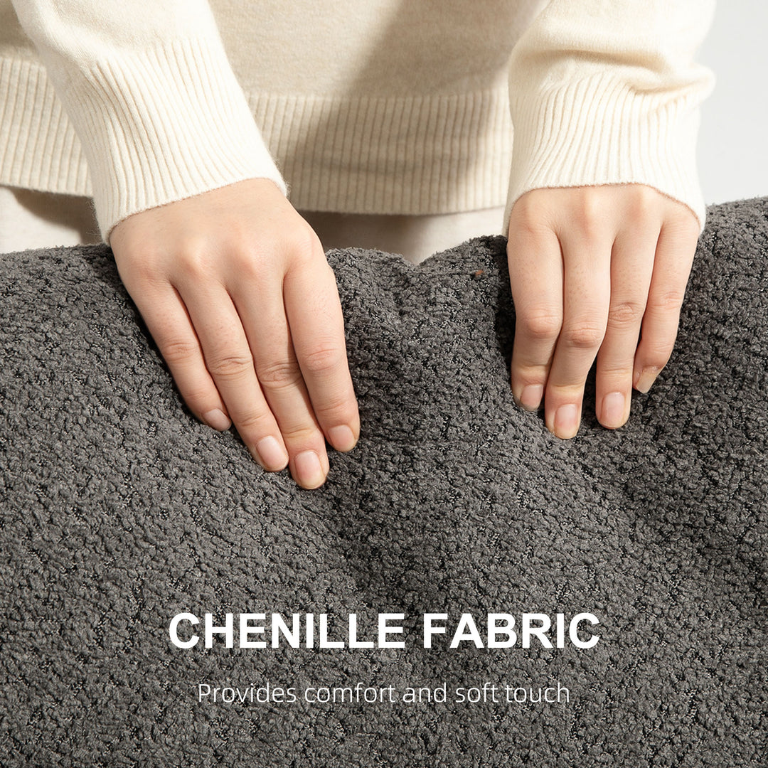 HOMCOM 54.3" Loveseat Sofa, 2 Seater Sofa with Removable Cushions, Small Couch with Wood Frame for Living Room, Cream White