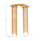 Outsunny 7.5FT Wood Garden Arch Trellis, Outdoor Walkway Round Pergola Style Arbor for Decorative Climbing Plants, Patio, Lawn, Backyard Party, Ceremony Decoration Accessories, Yellow