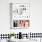 kleankin Bathroom Cabinet Wall Mount with Mirror Door 3 Shelf Organizer for Bathroom, Kitchen, Bedroom, Grey