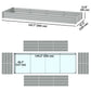 Outsunny 12 x 4 x 1ft Galvanized Raised Garden Bed, Reinforced Outdoor Planter Box with Open Bottom, Silver