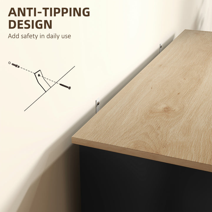 HOMCOM Modern Sideboard Cabinet, 41" Kitchen Buffet Cabinet with Drawer, Adjustable Shelf, 3 Doors for Dining Room, White