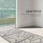 Outsunny 6.5FT Decorative Outdoor Divider, Metal Privacy Screen with Stand, Leaf Style, Light Green