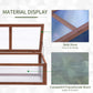 Outsunny 39" x 26" x 16" Wooden Cold Frame with Openable and Tilted Top Cover, Small Polycarbonate Planter Box for Flowers, Vegetables, Plants, Brown