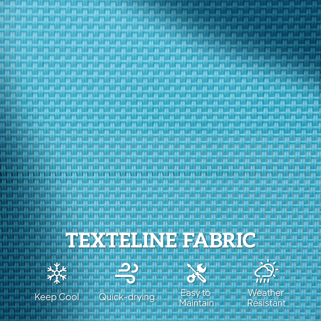 Outsunny Patio Double Glider Bench Swing Chair Rocker Heavy-Duty Loveseat Outdoor Garden Rocking Bench Steel Frame Sling Fabric Seat Black