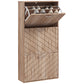 HOMCOM Shoe Storage Cabinet with 3 Flip Drawers, Narrow and Slim, 12 Pair of Shoes Organizer for Hallway, Entryway