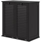 HOMCOM Tilt Out Laundry Cabinet, Laundry Basket Cabinet with 2 Baskets and 2 Louvered Doors, White