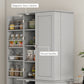 HOMCOM 65" Kitchen Cabinet, Kitchen Pantry Cabinet with 4 Doors and 16 Door Shelves for Dining Room, Grey