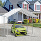 Outsunny 10'x20' Carport Heavy Duty Galvanized Car Canopy with Included Anchor Kit, 3 Reinforced Steel Cables, Grey