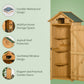 Outsunny 30" x 21" x 71" Garden Storage Shed, Outdoor Tool Utility Storage House  with 3 Tier Shelves and Roof, Brown