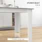 HOMCOM Kitchen Table for 4-6 People, Dining Table with Wood Effect for Dining Room, Oak