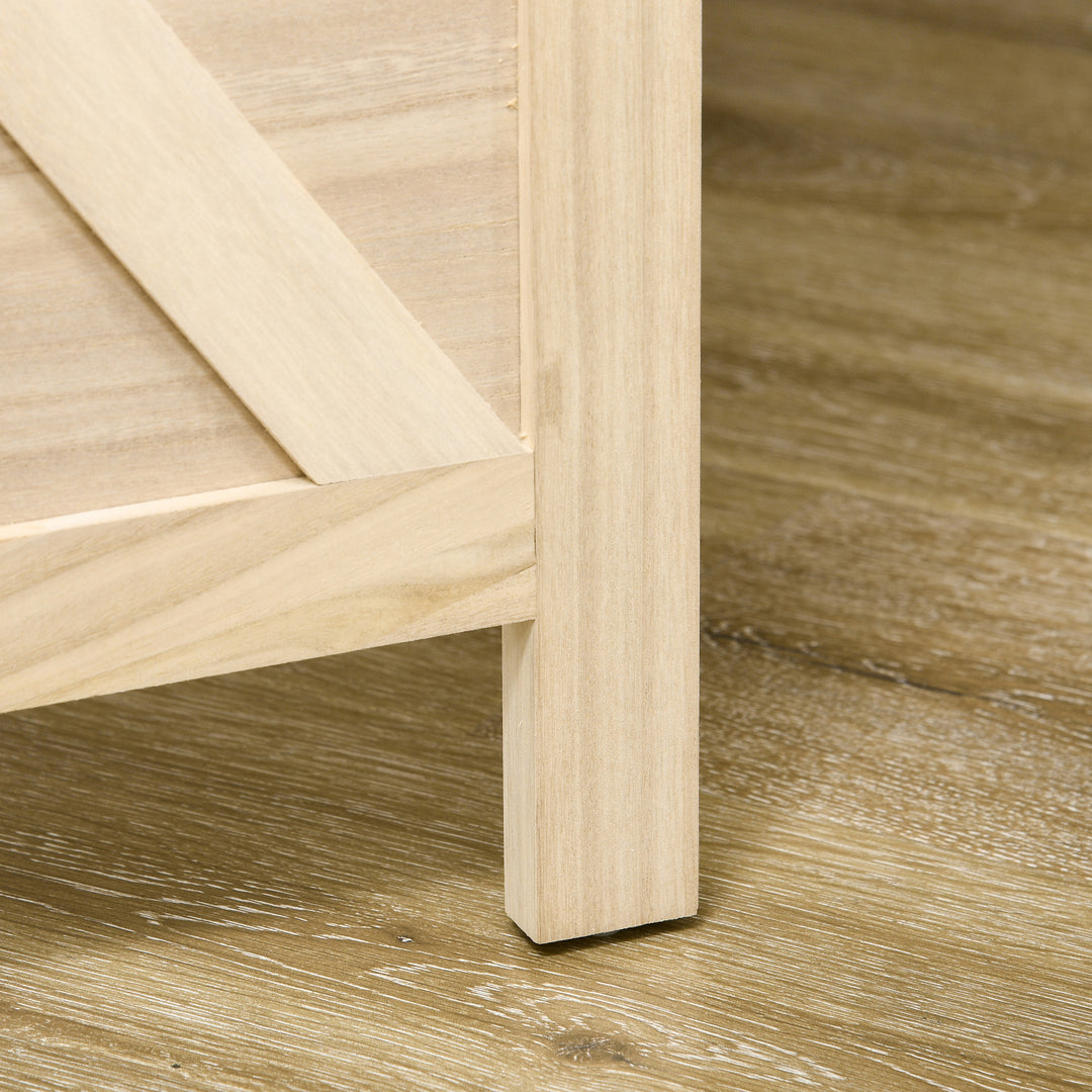 HOMCOM 4.7' 4 Panel Wooden Room Divider with Pegboard Display, Folding Privacy Screen for Home Office, Natural