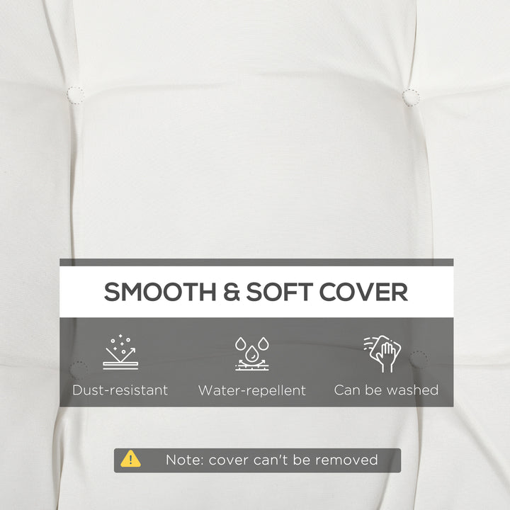 Outsunny Set of 2 Patio Bench Replacement Cushions, 2 Seater Outdoor Loveseat Cushion Seat Pad, 43" x 19" x 3", Grey