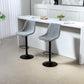 HOMCOM Adjustable Barstools Set of 2, Swivel Bar Stools with Back and Footrest for Kitchen Island Counter, Charcoal Grey